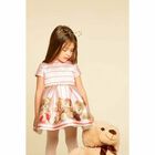 Girls Pink Satin Dress, 1, hi-res