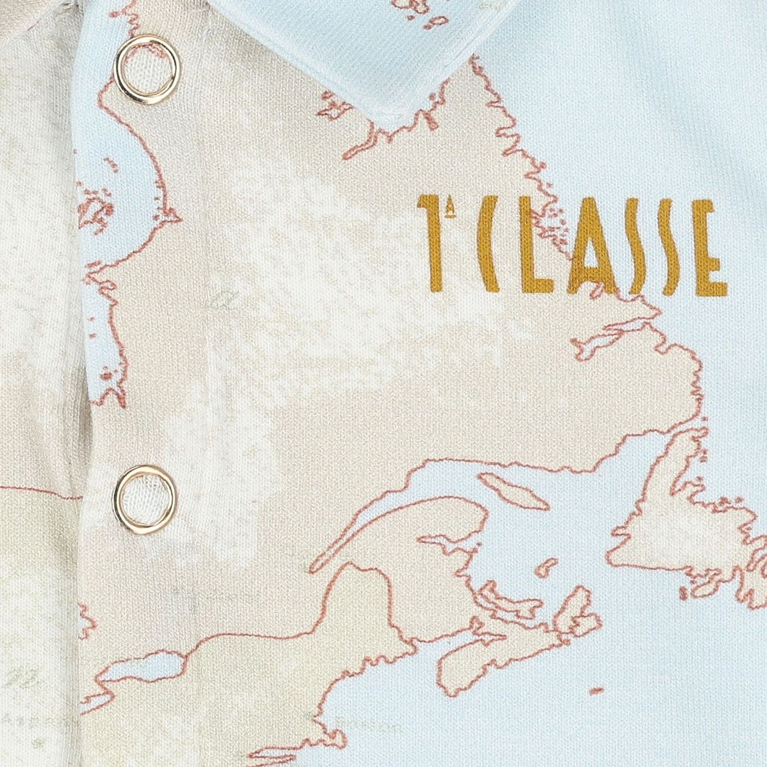 Baby Boys Blue & Ivory Geo Map Babygrow Gift Set, 1, hi-res