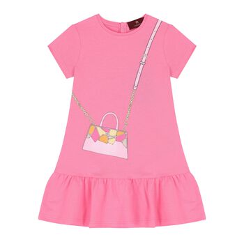 Younger Girls Pink Bag Dress