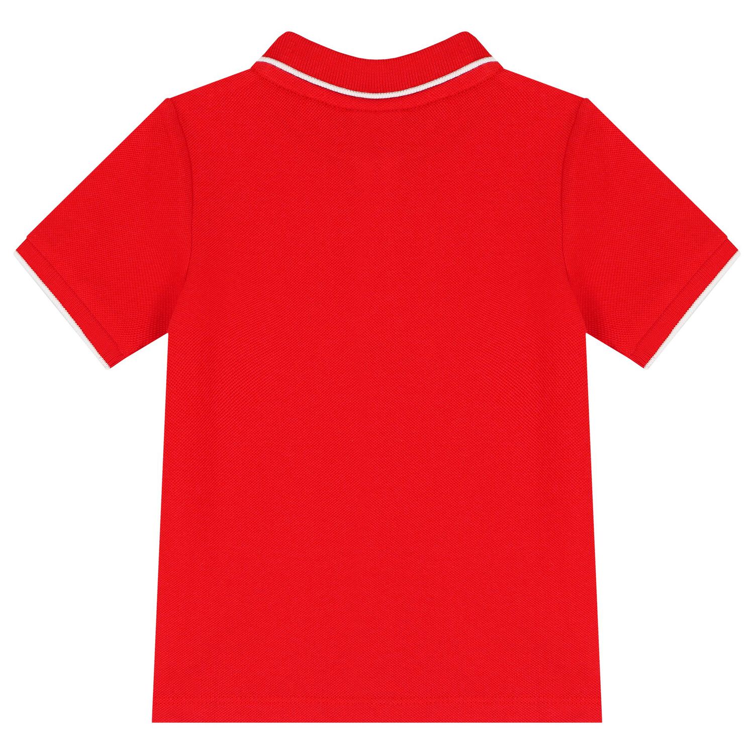 Younger Boys Red Logo Polo Shirt, 5, hi-res
