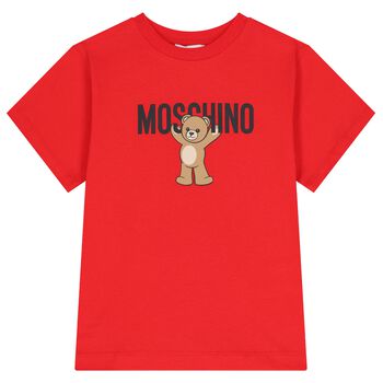 Red Teddy Bear Logo T-Shirt