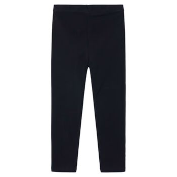 Girls Black Logo Leggings