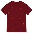 Boys Burgundy Logo T-Shirt, 1, hi-res