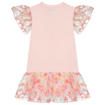 Girls Pink Bag Logo Dress