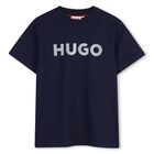 Boys Navy Blue Logo T-Shirt, 3, hi-res