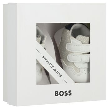 Baby Boys Ivory Logo Pre Walker Shoes