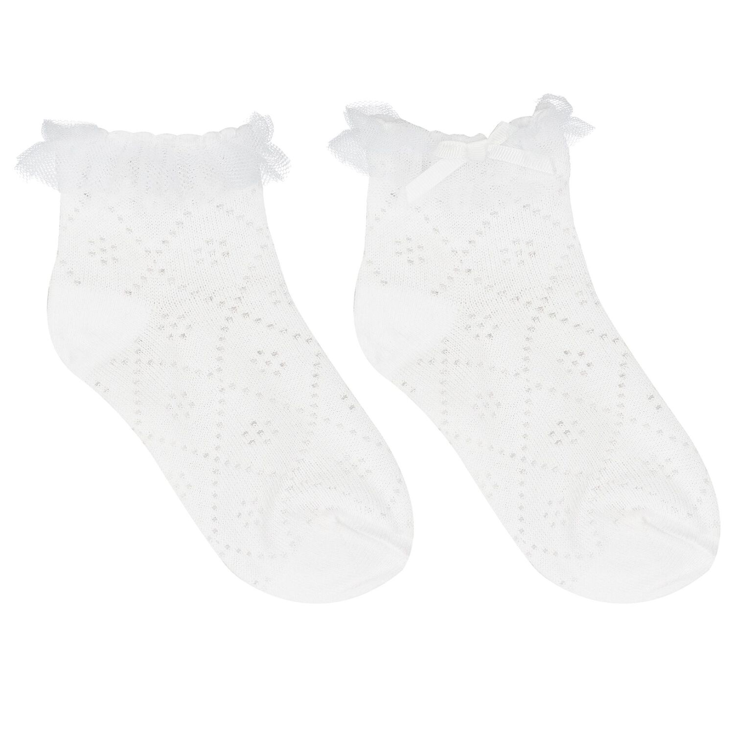 Baby Girls Blue & White Cotton Socks (2 Pack), 1, hi-res image number null