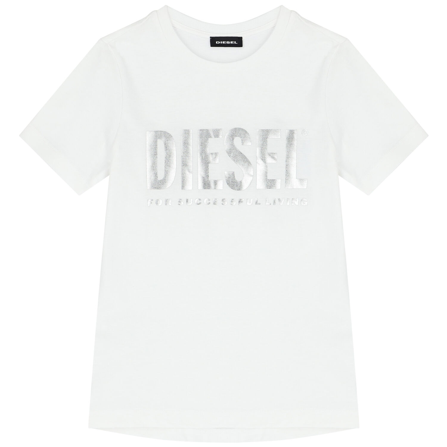 Girls White Logo T-Shirt, 1, hi-res