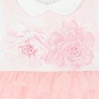 Baby Girls White & Pink Floral Romper, 1, hi-res