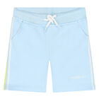 Boys Blue Logo Polo Short Set, 1, hi-res