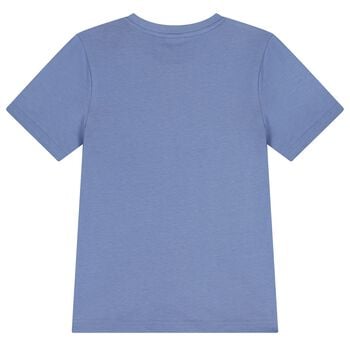 Boys Mini Me Blue Logo T-Shirt