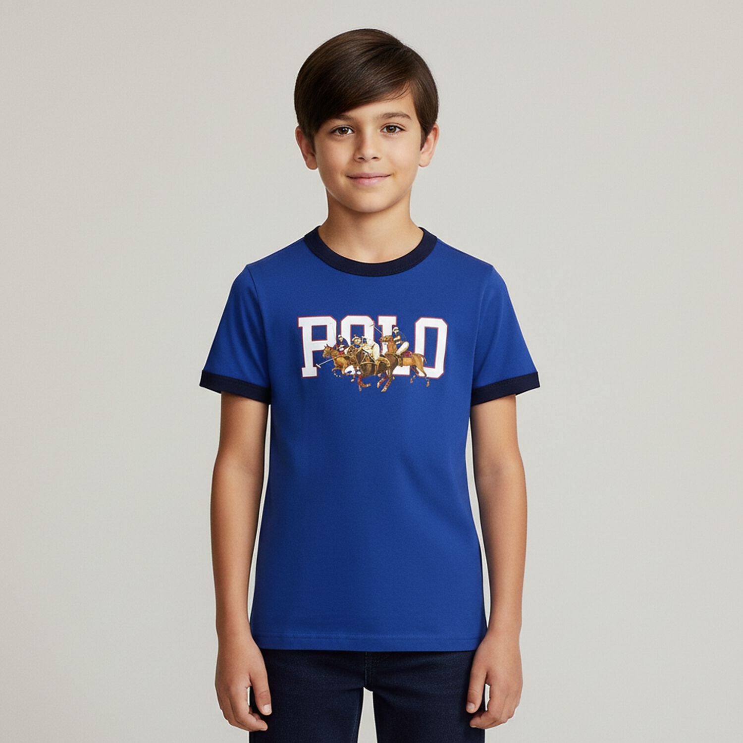Boys Blue Logo T-Shirt, 1, hi-res