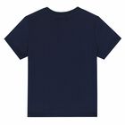 Girls Navy Blue Logo T-Shirt, 1, hi-res