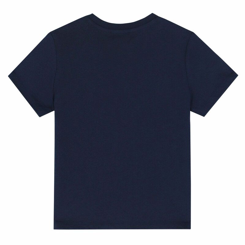 Girls Navy Blue Logo T-Shirt, 1, hi-res image number null