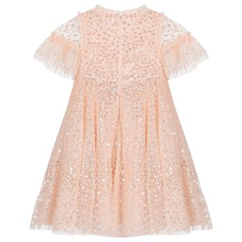Girls Pink Sequin Tulle Dress
