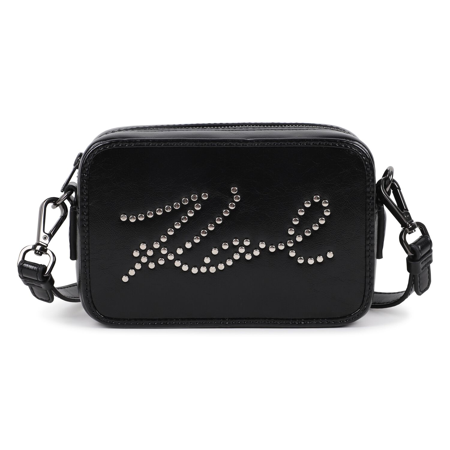 Girls Black Logo Handbag, 1, hi-res