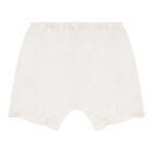 Baby Girls Ivory Bow Shorts, 1, hi-res