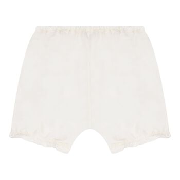 Baby Girls Ivory Bow Shorts