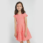 Girls Pink Embroidered Dress, 1, hi-res
