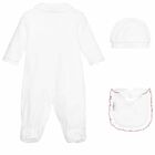 Baby Girls White Babygrow Set, 1, hi-res