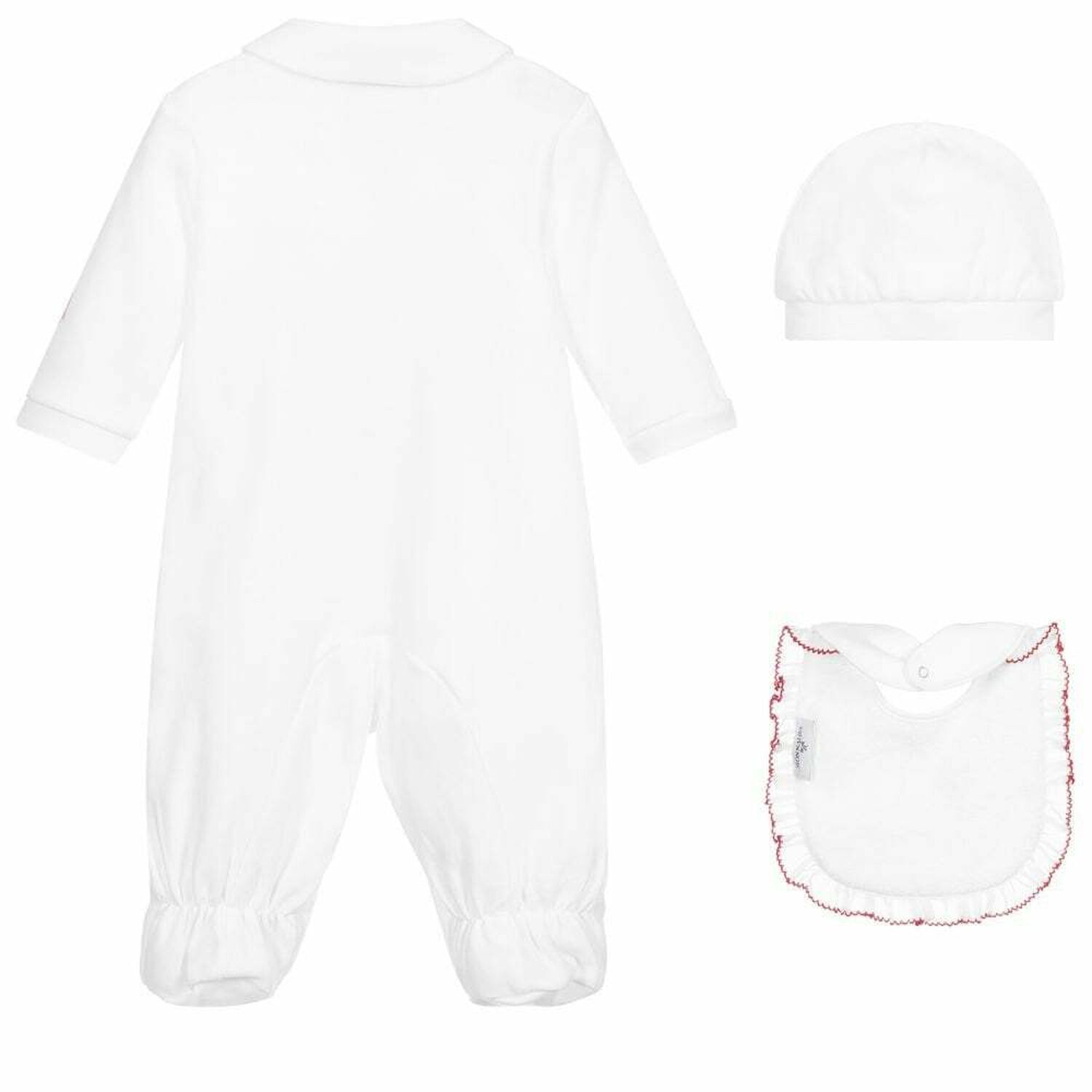 Baby Girls White Babygrow Set, 1, hi-res