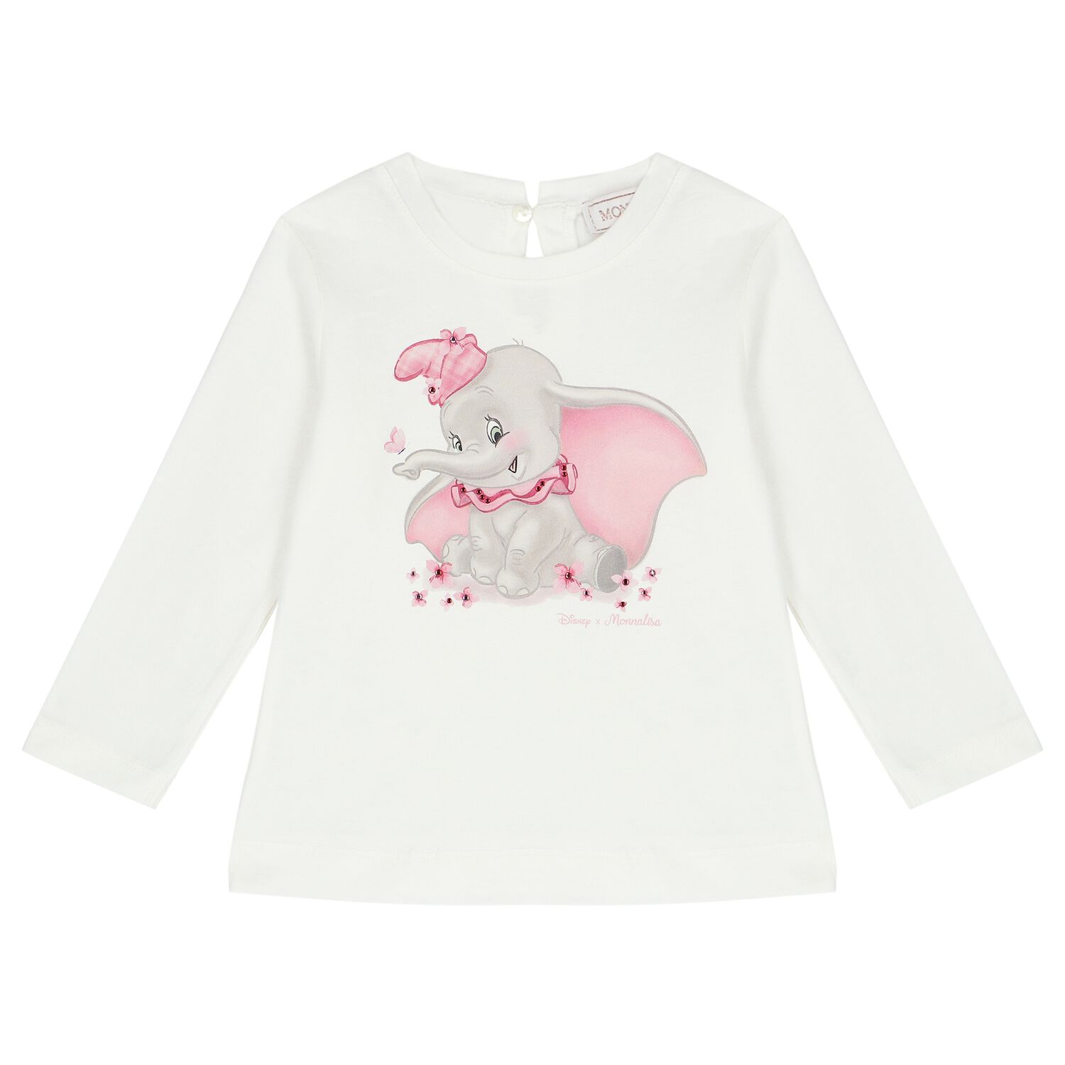 Younger Girls Ivory Disney Long Sleeve Top, 1, hi-res image number null