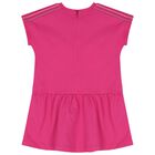 Younger Girls Pink Logo Dress, 2, hi-res
