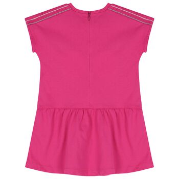 Younger Girls Pink Logo Dress