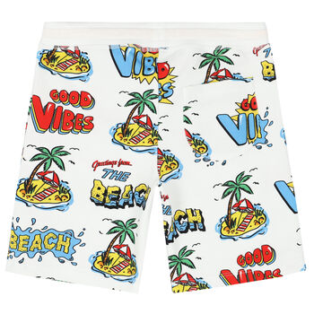 Boys White Beach Shorts