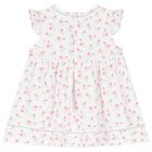 Baby Girls White Rose Print Dress Set, 1, hi-res