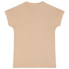 Girls Beige Logo Dress, 1, hi-res
