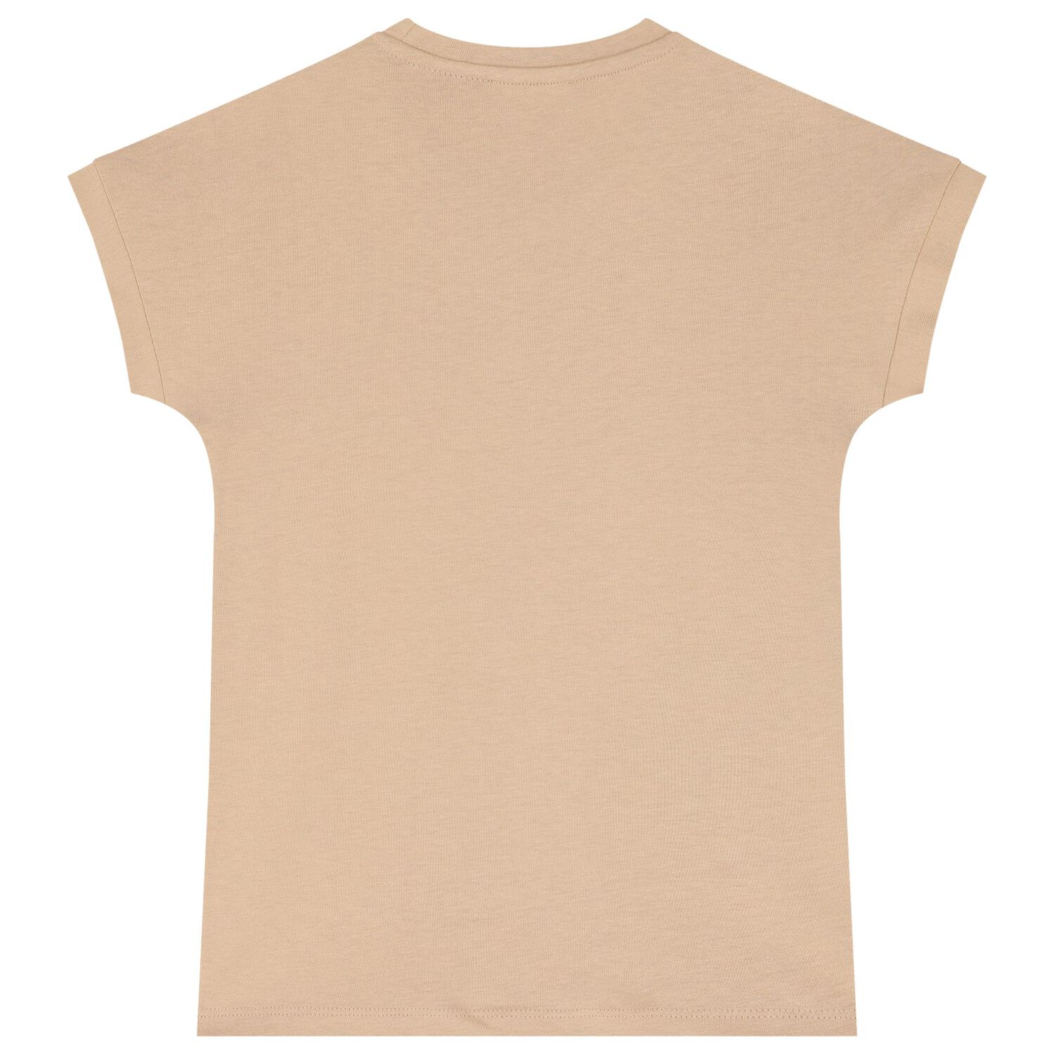 Girls Beige Logo Dress, 1, hi-res