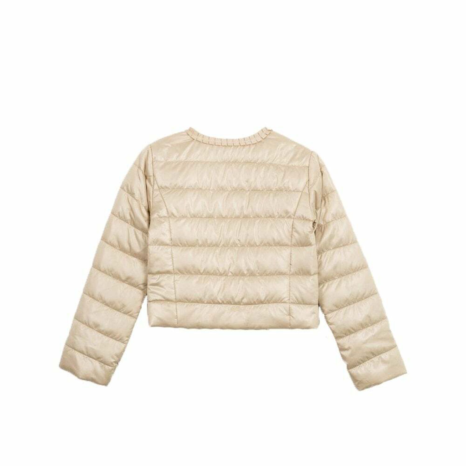 Girls Gold Puffer Jacket, 1, hi-res