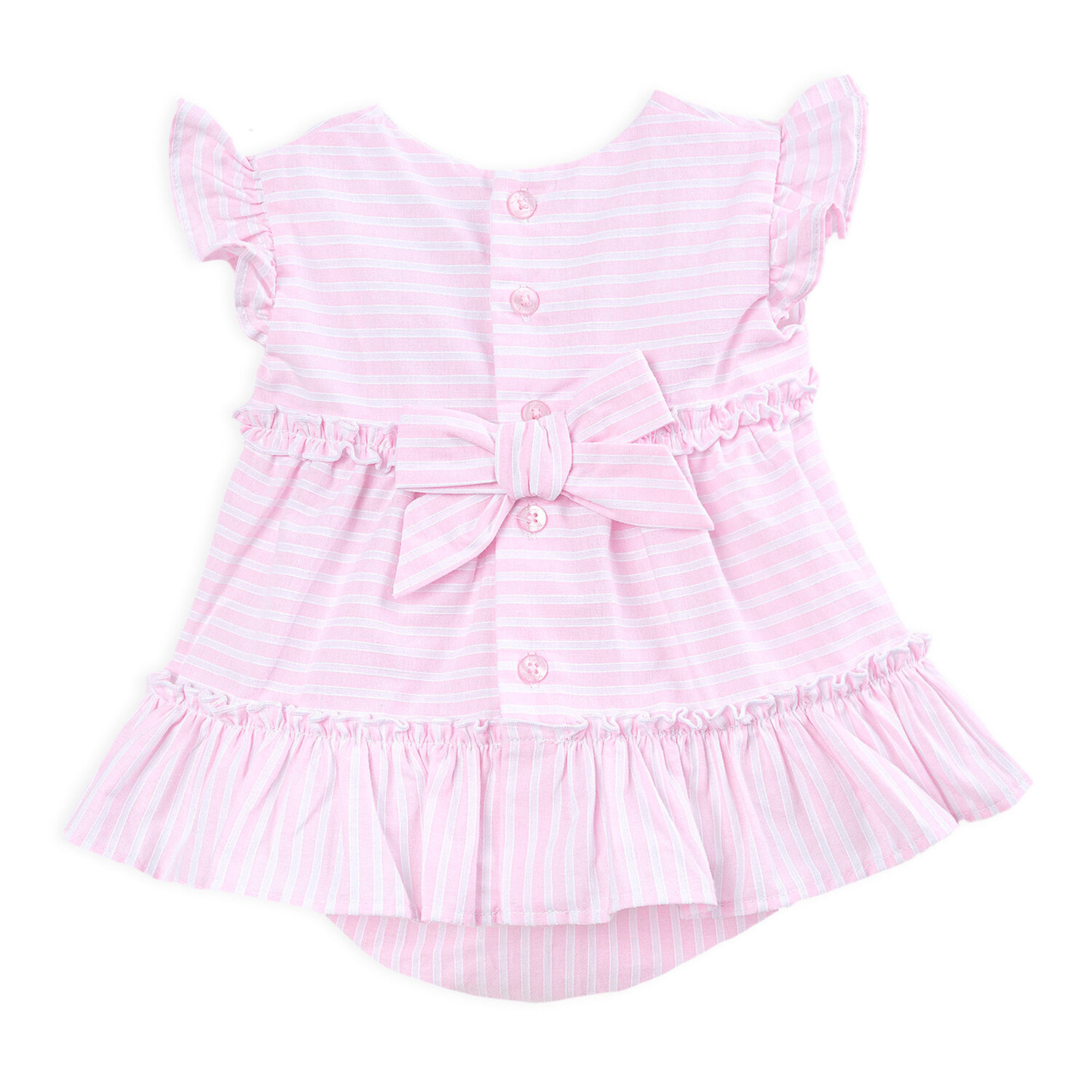 Girls Pink Cotton Dress Set, 1, hi-res