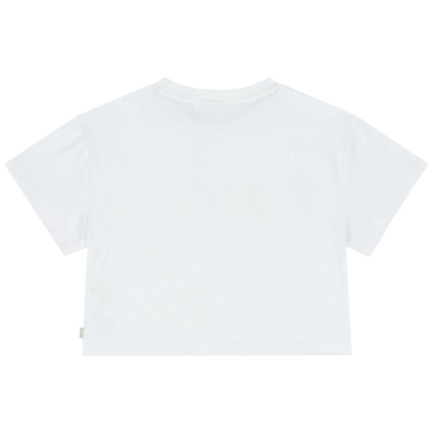 Girls White Logo Crop Top, 1, hi-res