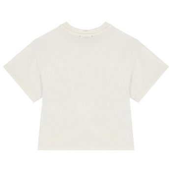 Girls Ivory & Shimmery Gold Top