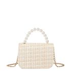 Girls Ivory & Beige Bow Handbag, 1, hi-res