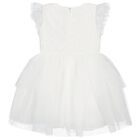 Girls White Tulle & Sequin Dress, 1, hi-res