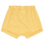 Baby Girls Yellow & White Shorts Set (4 Piece), 1, hi-res