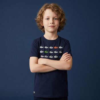 Boys Navy Blue Logo T-Shirt