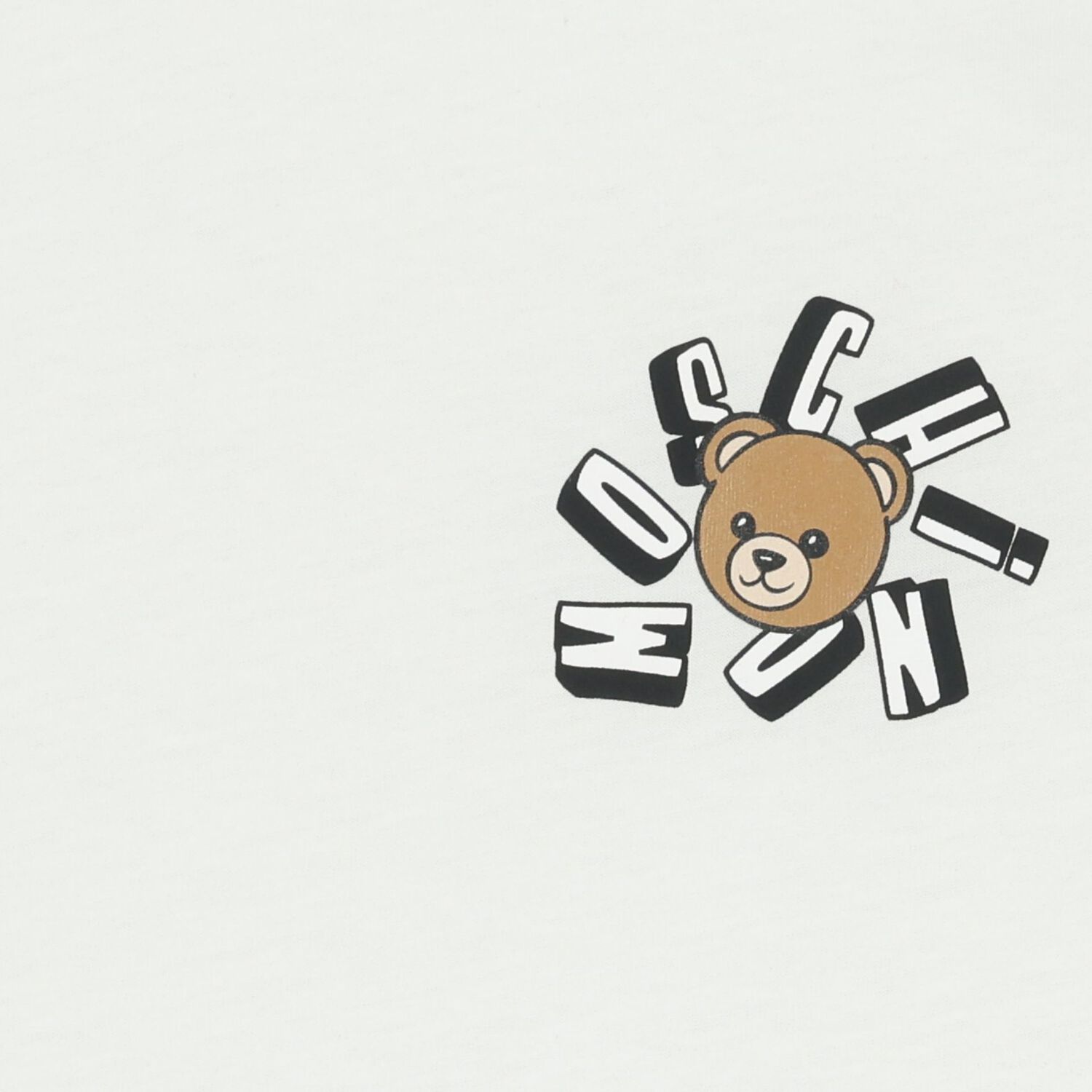 White Teddy Bear Logo T-Shirt, 1, hi-res