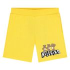 Younger Yellow Teddy Bear Logo Shorts, 4, hi-res