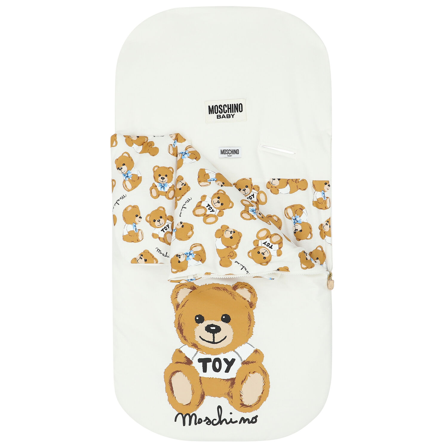 Ivory Teddy Logo Baby Nest, 2, hi-res