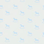 Baby Boys Ivory & Blue Horse Blanket, 1, hi-res