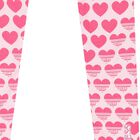 Girls Pink Logo Heart Reversible Leggings, 1, hi-res