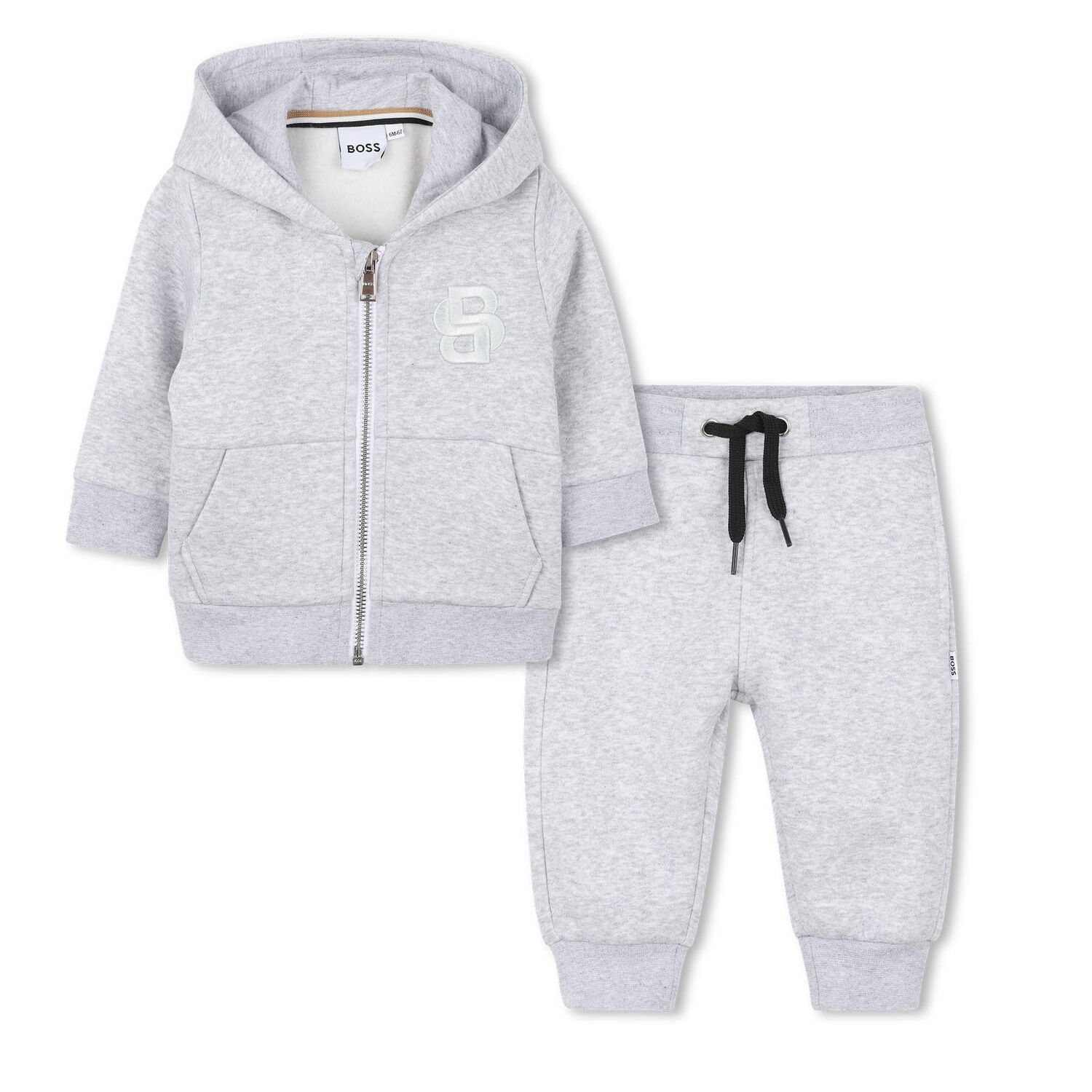 Younger Boys Grey Logo Tracksuit, 2, hi-res image number null