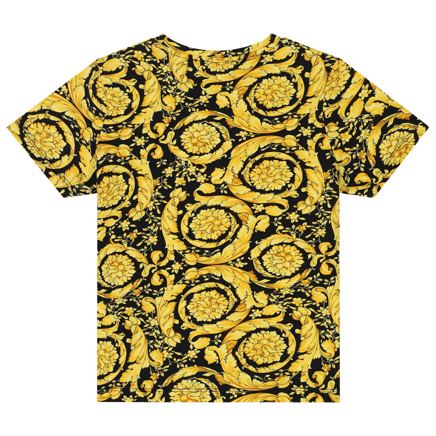 Boys Black & Gold Barocco T-Shirt, 1, hi-res