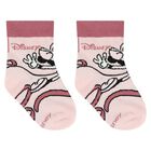 Girls Pink & White Logo Socks ( 3-Pack ), 1, hi-res