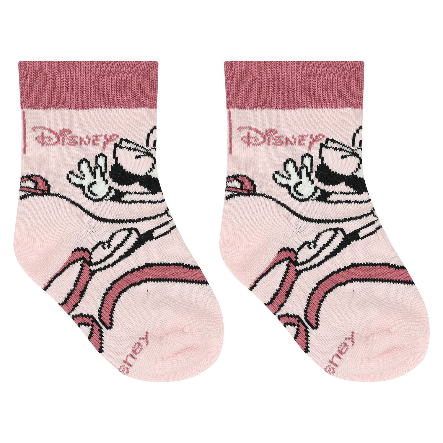Girls Pink & White Logo Socks ( 3-Pack ), 1, hi-res image number null