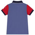 Boys Navy Blue Logo Polo Shirt, 1, hi-res